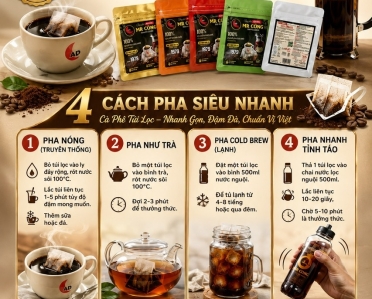 CÀ PHÊ TÚI LỌC MR CÔNG PHIÊN BẢN TÚI ZIP MỚI – TIỆN LỢI HƠN, GIỮ TRỌN HƯƠNG VỊ