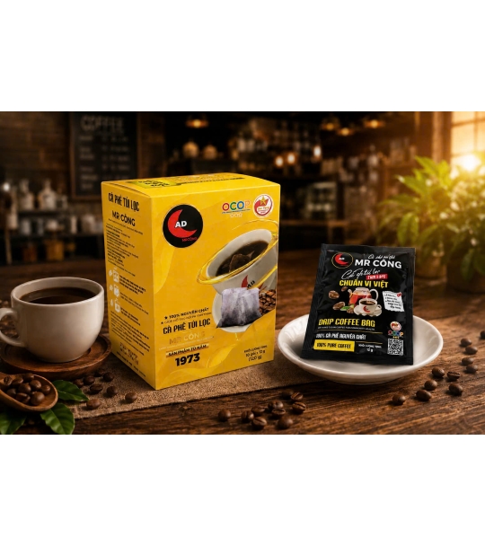 Cà Phê Túi Lọc Mr Công ( 10 GÓI X 12G ) - MÀU VÀNG