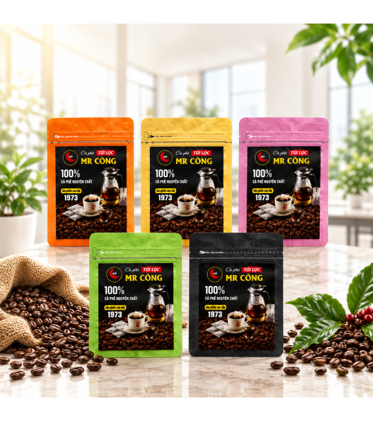 Cà Phê Túi Lọc Mr Công Túi Zip Tiện Lợi ( 7 GÓI X 11 G )