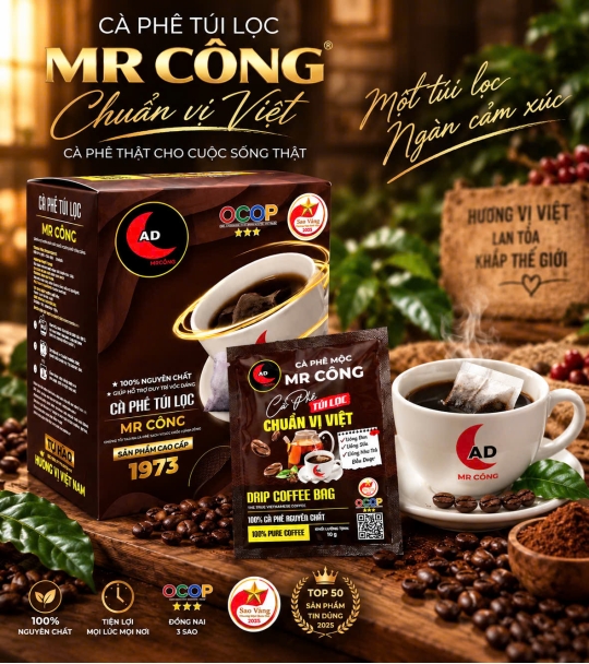 Cà Phê Túi Lọc Mr Công ( 10 GÓI X 10 G )